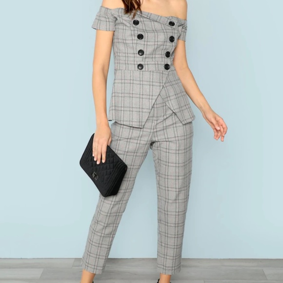 StyleLiz Tops - StyleLiz Women's Plaid Top & Pants Set NWT
